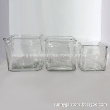 Tube/Square Glass Vases, Different Sizes Available, Customized Sizes Welcomed